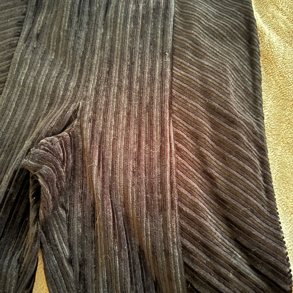 Free People Black Velvet Striped Pants